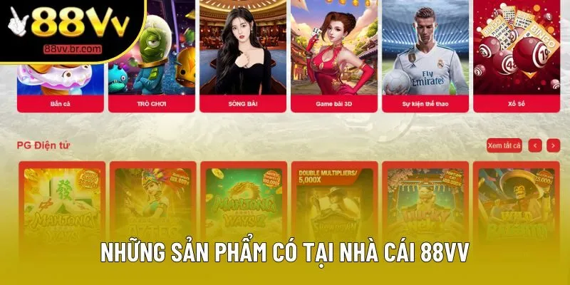 Những sản phẩm có tại nhà cái 88VV